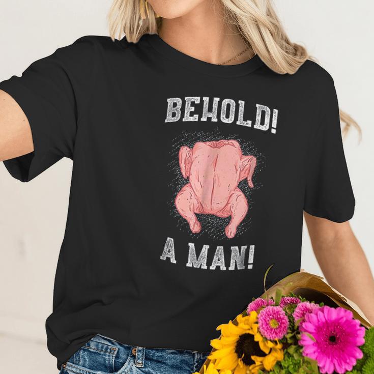 Diogenes Behold A Man Chicken Epic Philosophy Women T-Shirt Gifts for Her