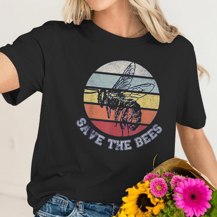 Distressed Honey Bee Lovers Save The Bees Women T-Shirt Gifts for Her