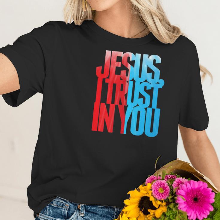 Divine Mercy Jesus I Trust In You St Faustina Women T-Shirt Gifts for Her