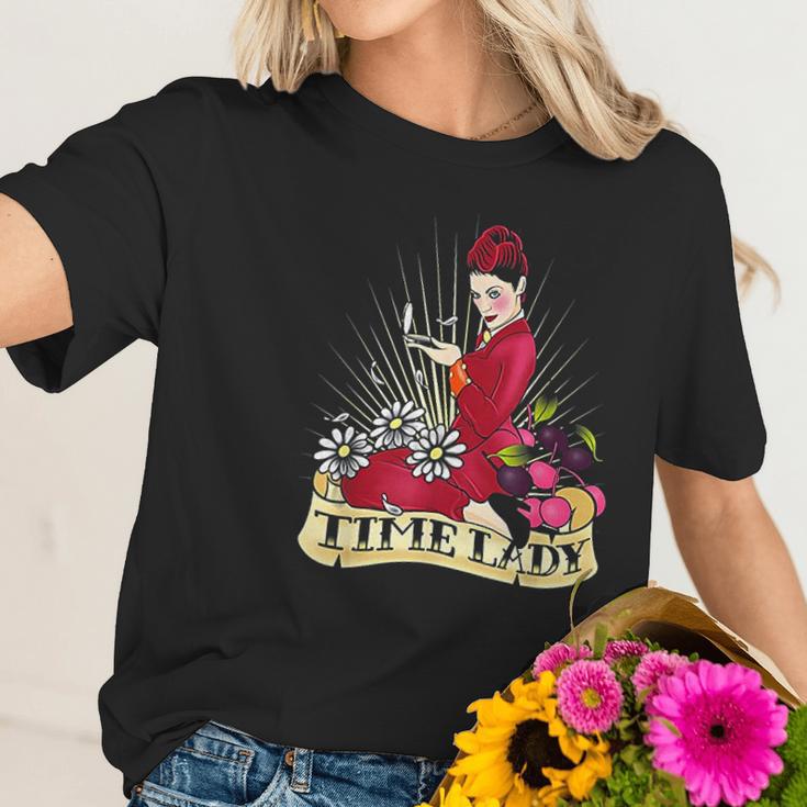 Doctor Who Rockabilly Missy Time Lady Baker Women T-Shirt Gifts for Her