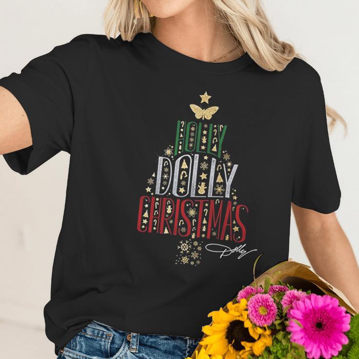 Dolly Parton Holly Dolly Christmas Women T-Shirt Gifts for Her