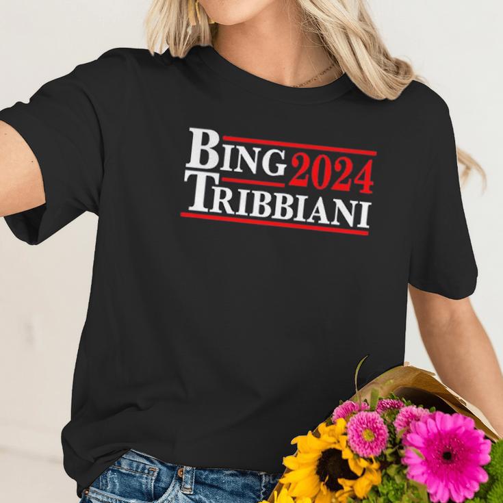 Donkey Tees Bing Tribbiani Election 2024 Women T-Shirt Gifts for Her