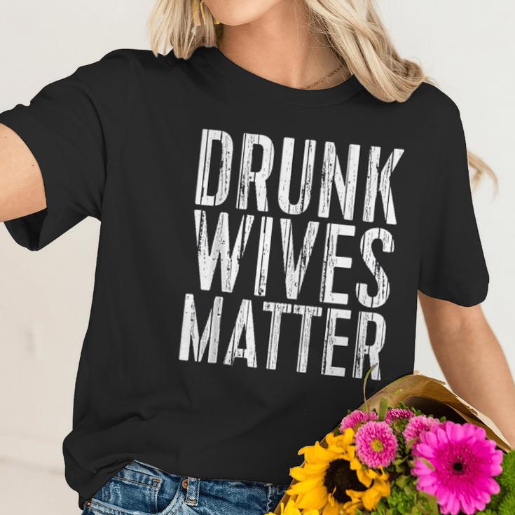 Drunk Wives Matter Drinking Gift Women T-Shirt Gifts for Her