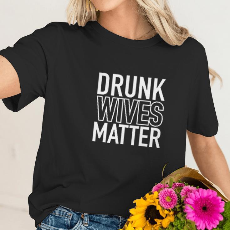 Drunk Wives Matter Graphic Novelty Sarcastic Funny Women T-Shirt Gifts for Her