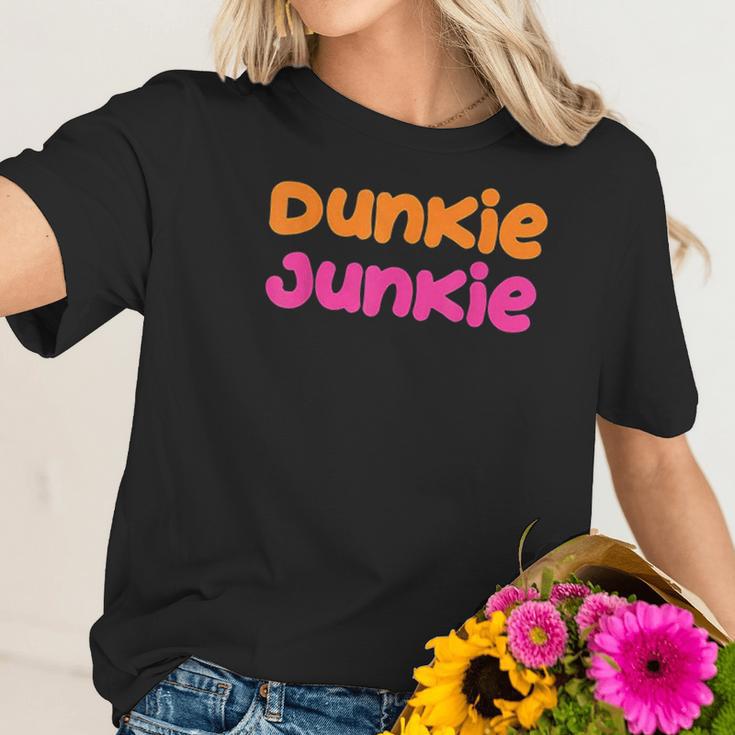 Dunkie Junkie Coffee Love Women T-Shirt Gifts for Her