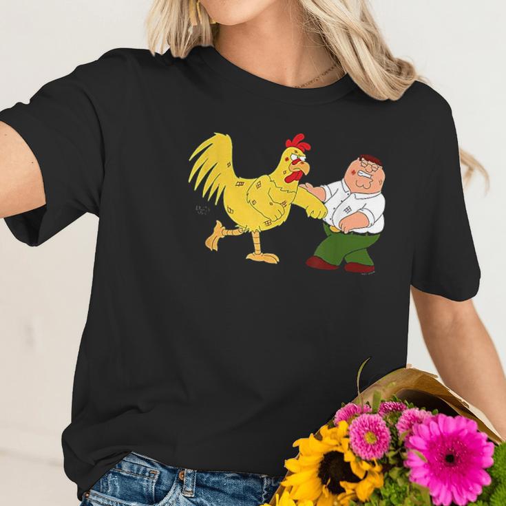 Family Guy Chicken Fight Women T-Shirt Gifts for Her