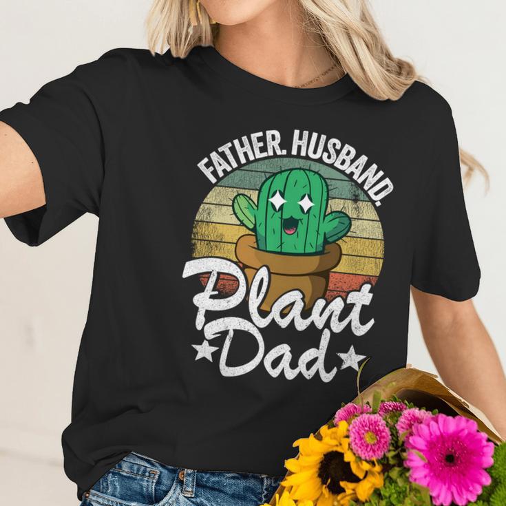 Father Husband Plant Dad Landscapers Gardener Plant Daddy Cool Gift Women T-Shirt Gifts for Her