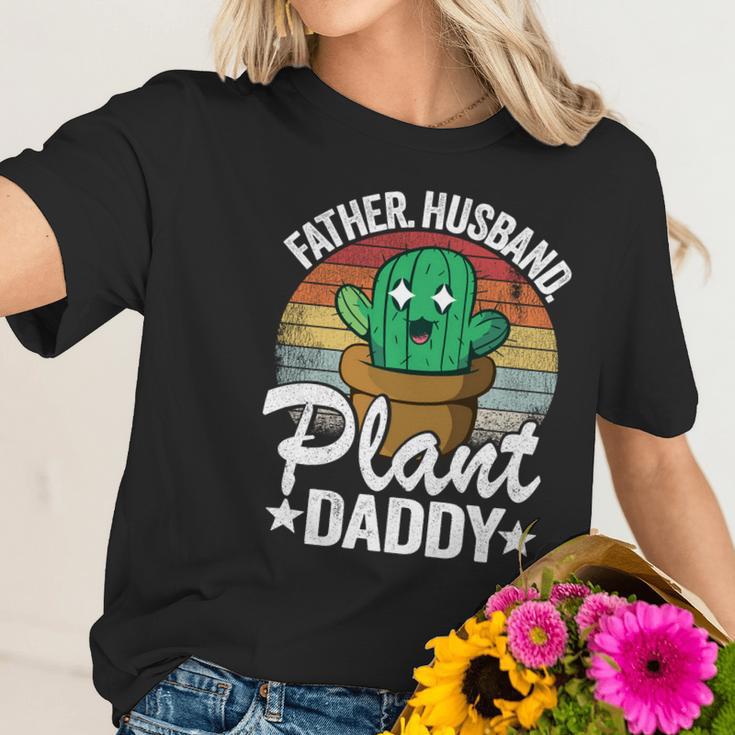 Father Husband Plant Daddy Landscapers Gardener Plant Dad Cute Gift Women T-Shirt Gifts for Her