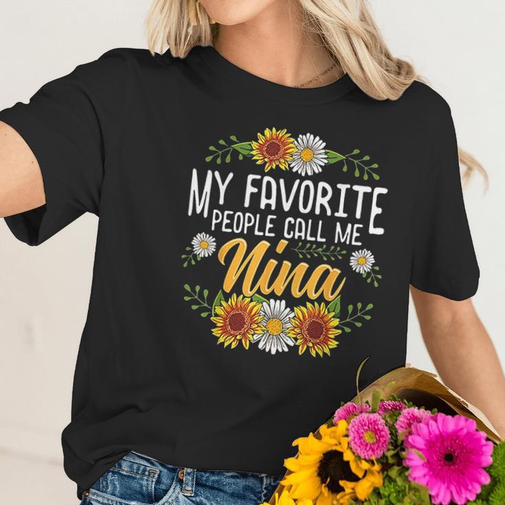 My Favorite People Call Me Nina Mothers Day Gifts Women T-Shirt Gifts for Her