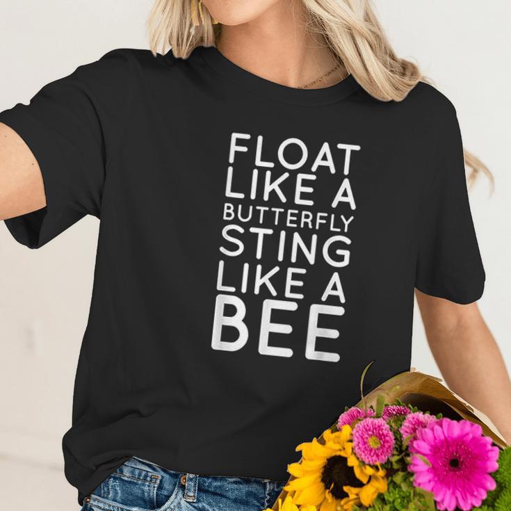 Float Like A Butterfly Sting Like A Bee Motivational Women T-Shirt Gifts for Her