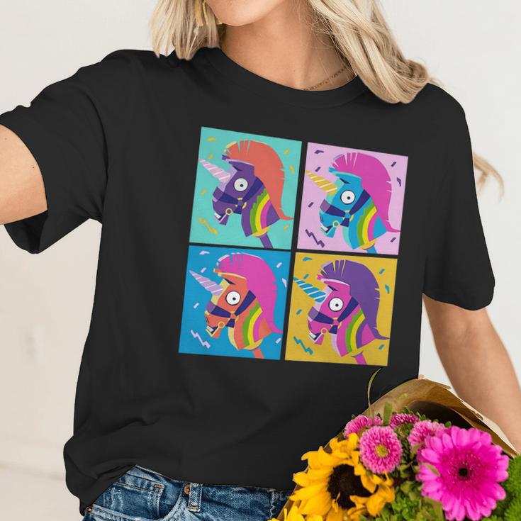 Fortnite Unicorn Llama Rainbow Women T-Shirt Gifts for Her