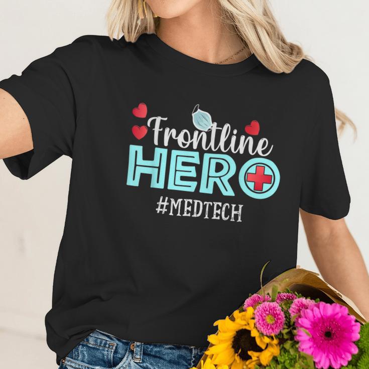 Frontline Hero Med Tech Essential Workers Thank You Nurses Graphic Design Printed Casual Daily Basic Women T-Shirt Gifts for Her