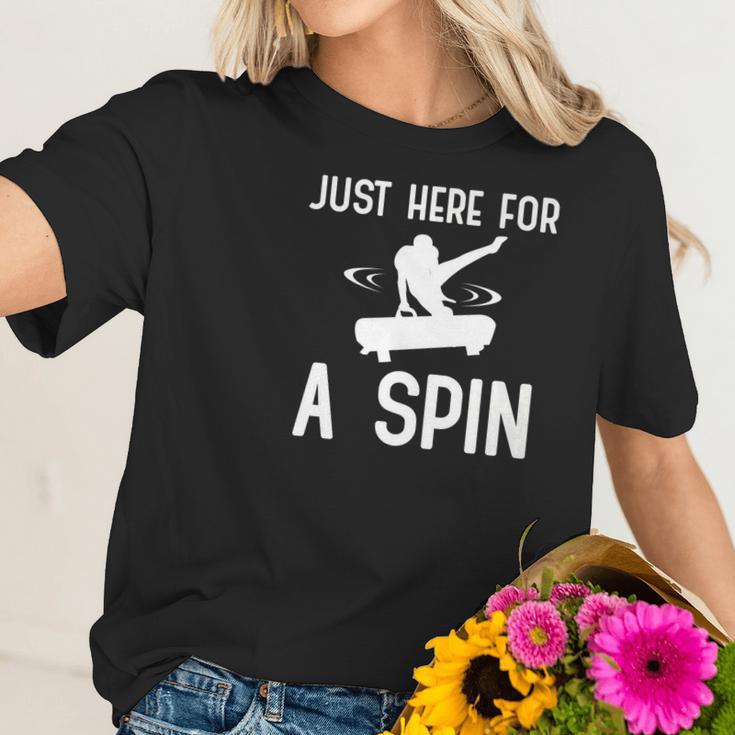 Funny Gymnastic Pommel Horse Here For A Spin Women T-Shirt Gifts for Her