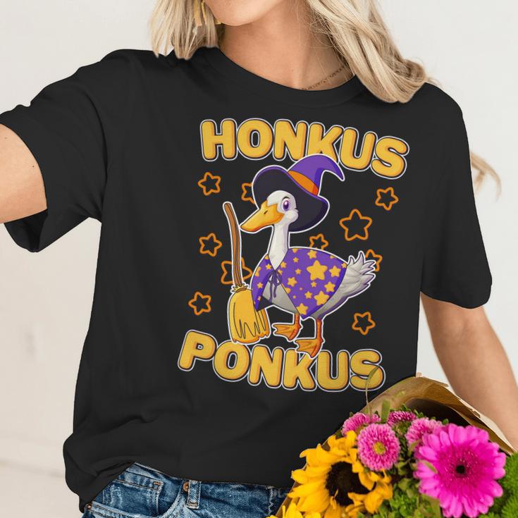 Funny Halloween Honkus Ponkus Duck Women T-Shirt Gifts for Her