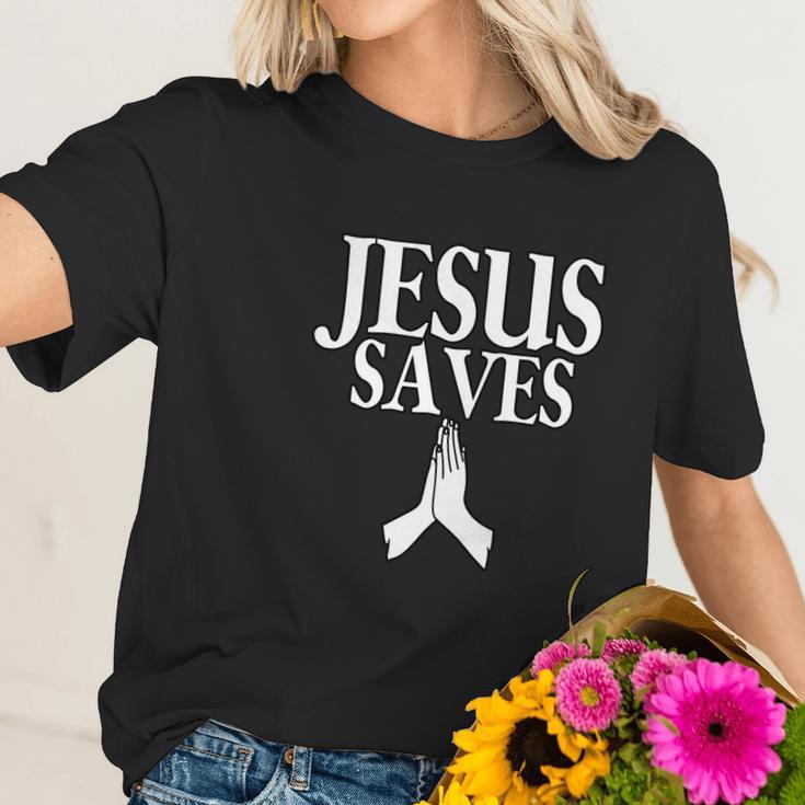 Funny Jesus Saves God Salvation Christian Church Women T-Shirt Gifts for Her