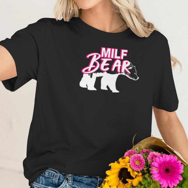 Funny Womens Milf Bear Women T-Shirt Gifts for Her