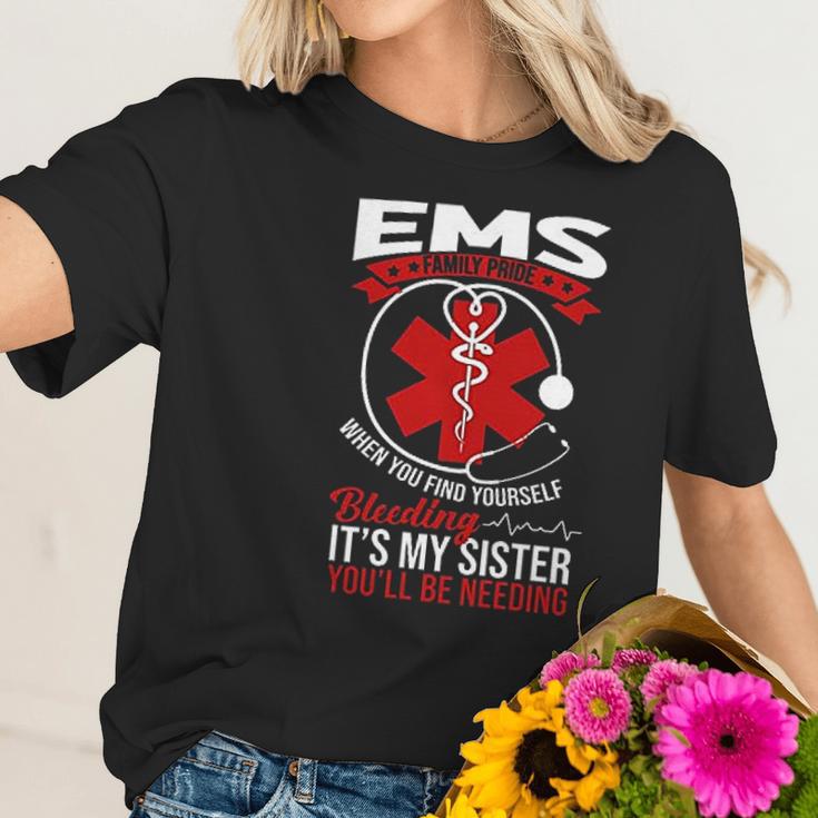 Funny Sister Ems Gift Emt Gift Proud Women T-Shirt Gifts for Her