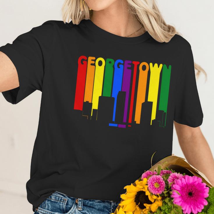 Georgetown Capital Country Lgbt Pride Rainbow Women T-Shirt Gifts for Her