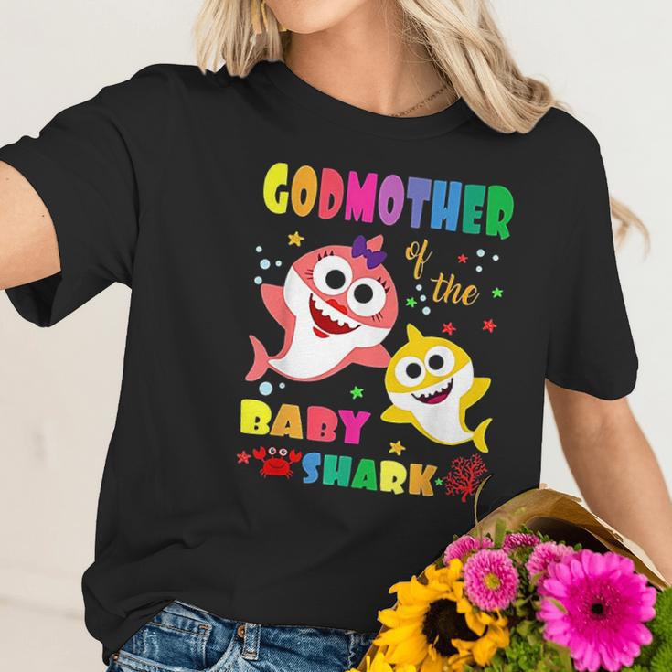 Godmother Of The Baby Shark Birthday Women T-Shirt Gifts for Her