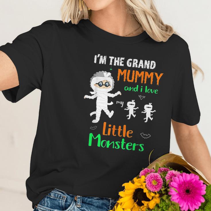 I Am The Grand Mummy And I Love My Little Monsters Grandma Women T-Shirt Gifts for Her