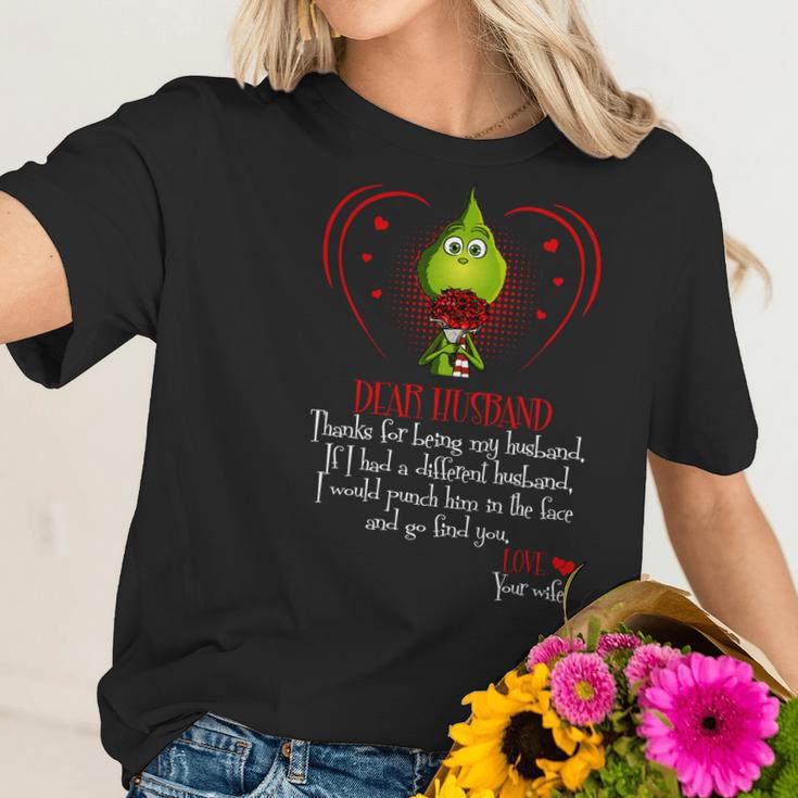 Grinch Wife Dear Husband Women T-Shirt Gifts for Her