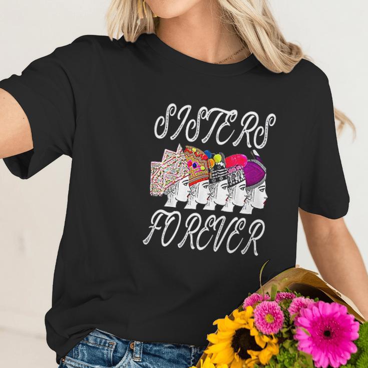 Hmong Hmong Girl Woman Sisters Forever Funny Gift Women T-Shirt Gifts for Her