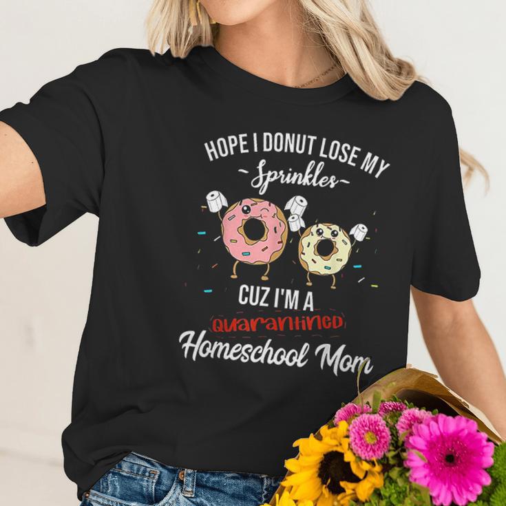 Homeschool Mom Quote Funny Social Distancing Women T-Shirt Gifts for Her