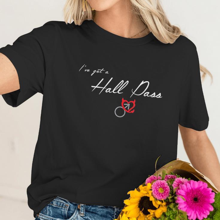 Ive Got A Hall Pass Cuckold Hotwife Lifestyle Women T-Shirt Gifts for Her