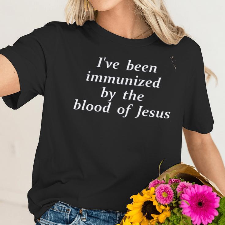 Ive Been Immunized By The Blood Of Jesus New Trend Women T-Shirt Gifts for Her