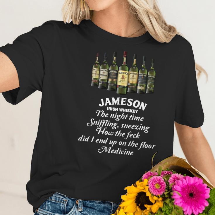 Jameson Irish Whiskey The Nighttime Sniffling Sneezing Women T-Shirt Gifts for Her