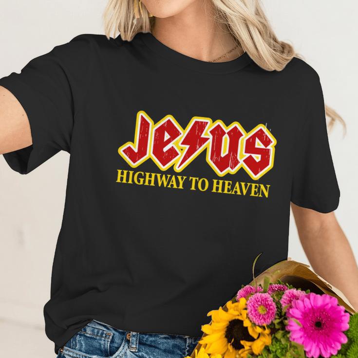 Jesus Rocks Highway To Heaven Women T-Shirt Gifts for Her