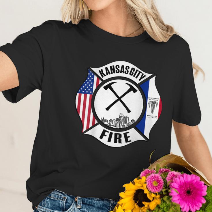 Kansas City Missouri Fire Rescue Department Firefighters Women T-Shirt Gifts for Her