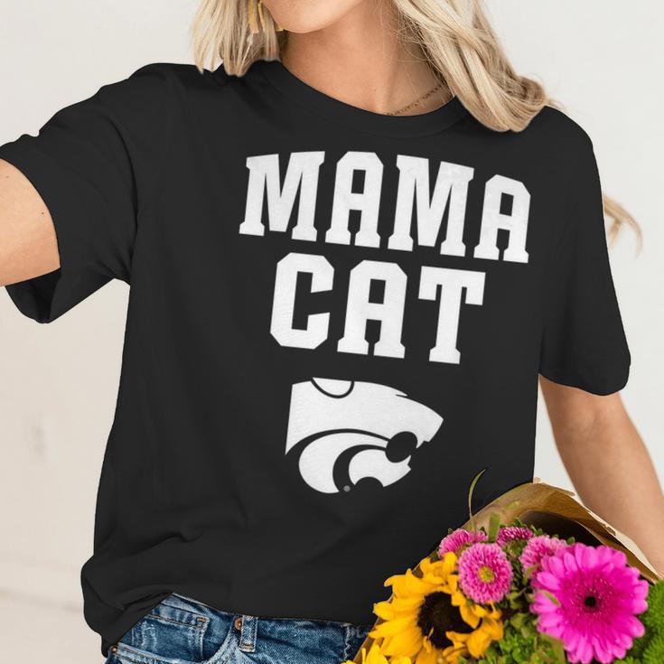 Kansas State Wildcats Mama Cat Apparel Women T-Shirt Gifts for Her