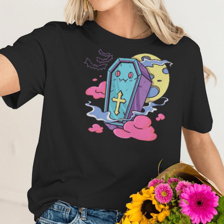 Kawaii Pastel Goth Creepy Cute Aesthetic Coffin Halloween Men Women T-Shirt Graphic Print Casual Unisex Tee Women T-Shirt Gifts for Her