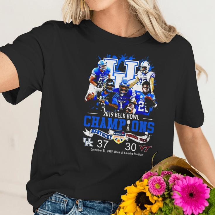 Kentucky 2019 Belk Bowl Champions Kentucky Vs Virginia Tech Shirt Women T-Shirt Gifts for Her