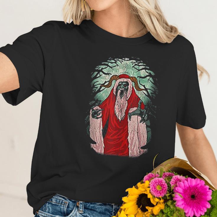 Krampus Vintage Germanic Christmas Krampus Women T-Shirt Gifts for Her