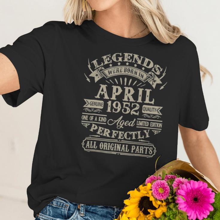 Legends Were Born In April 1952 70Th Birthday 70 Years Old Women T-Shirt Gifts for Her