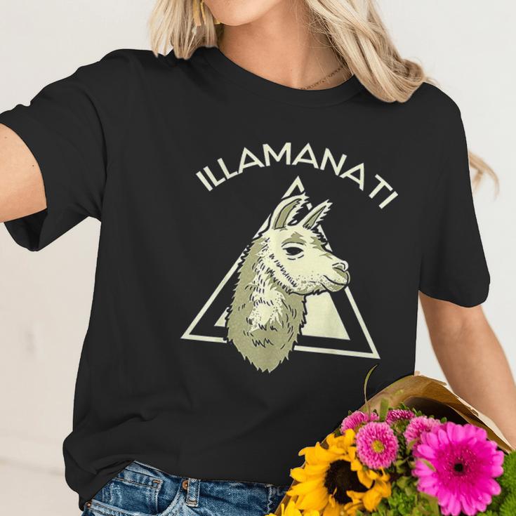 Llama Illuminati Funny Lama Women T-Shirt Gifts for Her