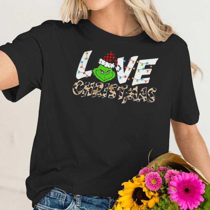 Love Christmas The Grinch Christmas Women T-Shirt Gifts for Her