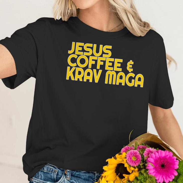 I Love Jesus Coffee Krav Maga Mixed Mma Sparring Tee Women T-Shirt Gifts for Her