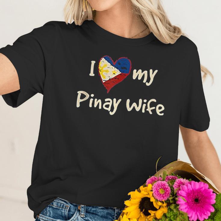 I Love My Pinay Wife Cute Filipina Philippines Pride Gift Women T-Shirt Gifts for Her