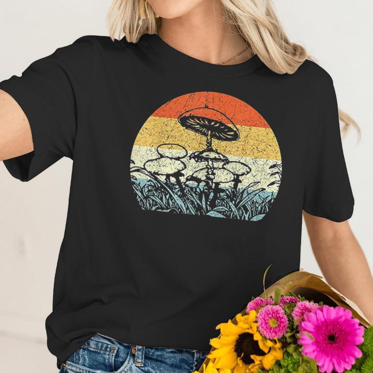 Magic Mushrooms Vintage Women T-Shirt Gifts for Her