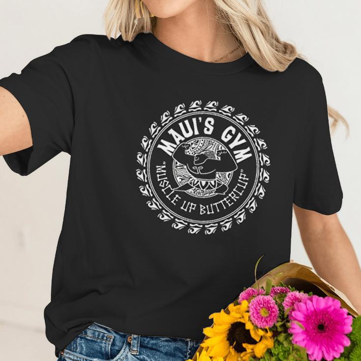 Mauis Gym Muscle Up Buttercup Missy Fit Ladies Women T-Shirt Gifts for Her