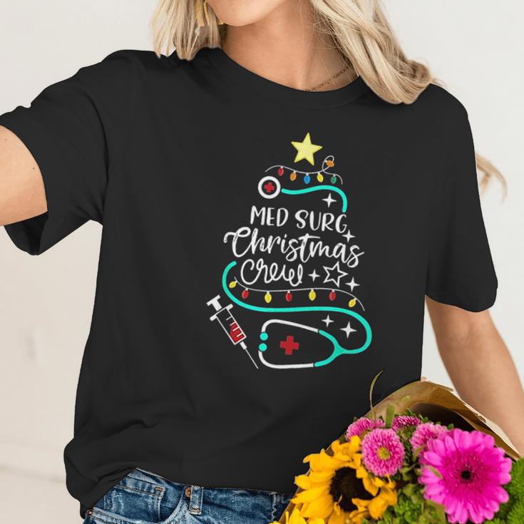 Med Surg Christmas Crew Medical Surgical Nurse Secretary Women T-Shirt Gifts for Her