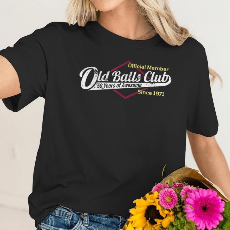 Mens 50Th Birthday Old Balls Club 50 Years Of Awesome Women T-Shirt Gifts for Her