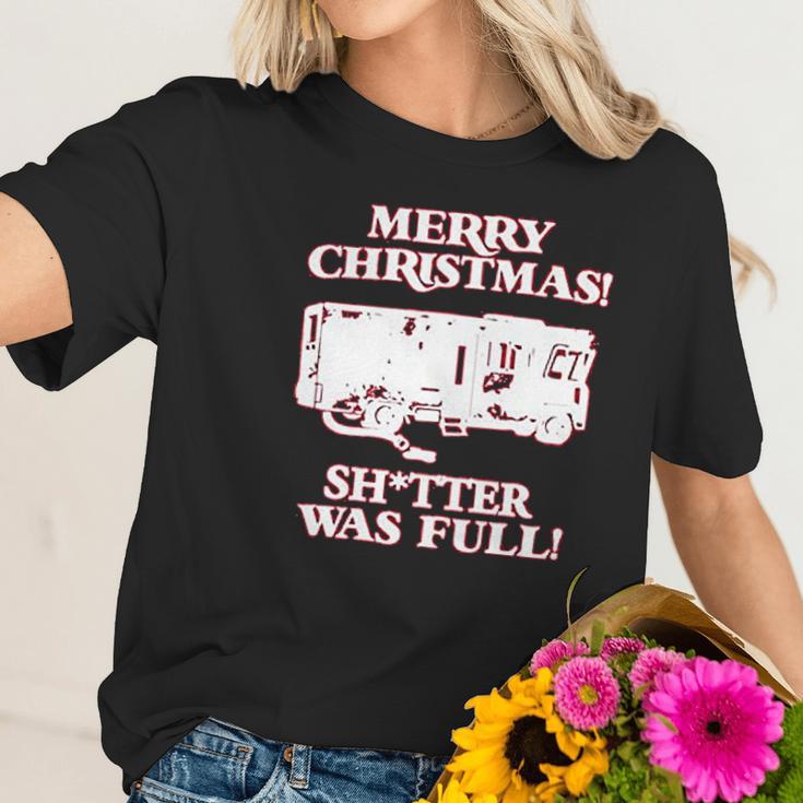 Merry Christmas Shitter Was Full Women T-Shirt Gifts for Her