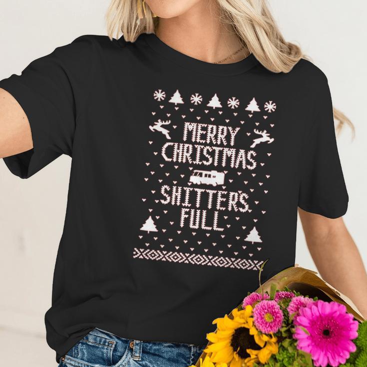 Merry Christmas Shitters Full Funny Women T-Shirt Gifts for Her