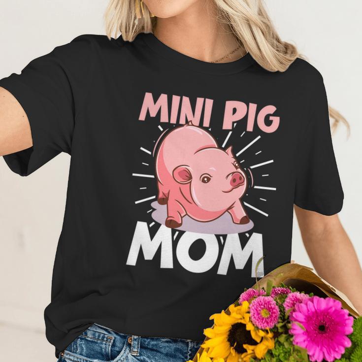 Mini Pig Piglet Swine Farm Animal Piggy Cute Pig Mom Gift Graphic Design Printed Casual Daily Basic Women T-Shirt Gifts for Her