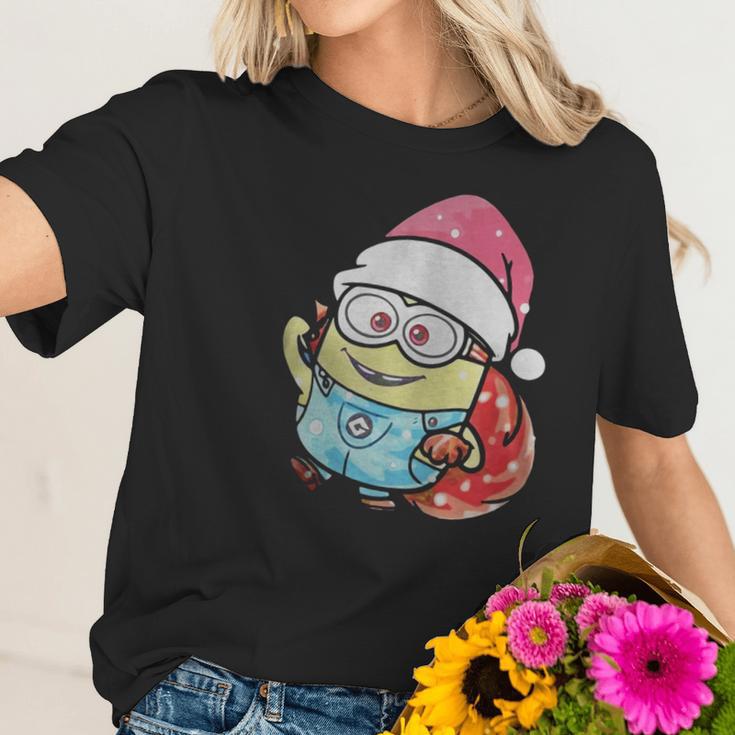 Minion Santa Christmas Women T-Shirt Gifts for Her