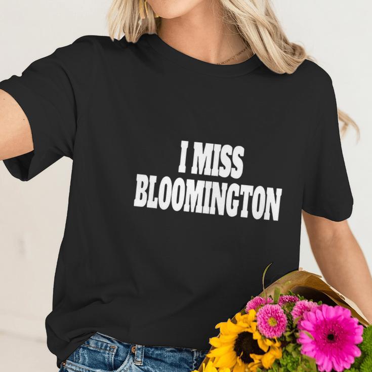 I Miss Bloomington Cream Crimson University Alumni T-Shirt Women T-Shirt Gifts for Her